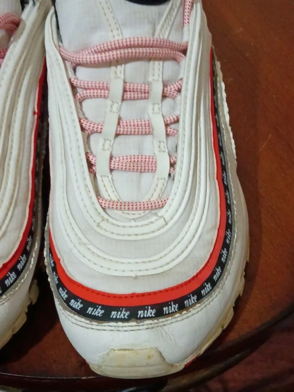 Nike Air Max 97 Script Swoosh Pack Red White CQ4817-100 GS Youth Size 5Y